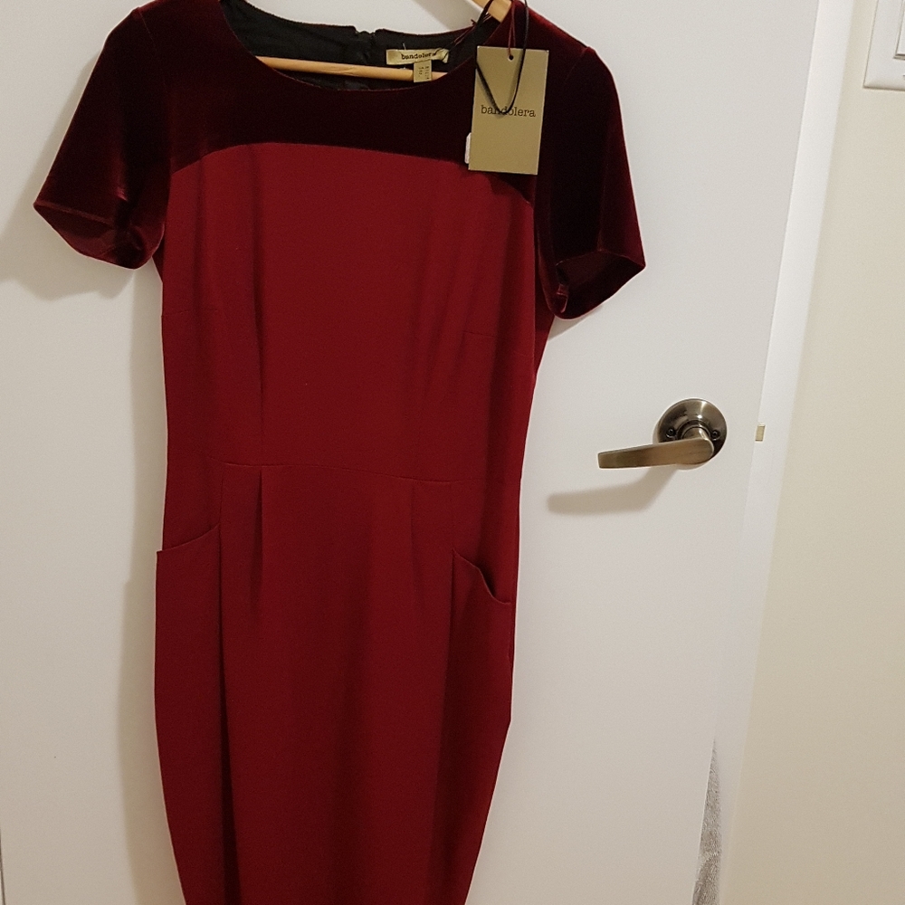 Beautiful Bandolera  color block Dress